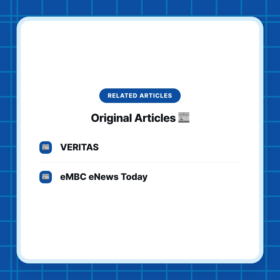 Related Articles. Original Articles 📰. VERITAS. eMBC eNews Today